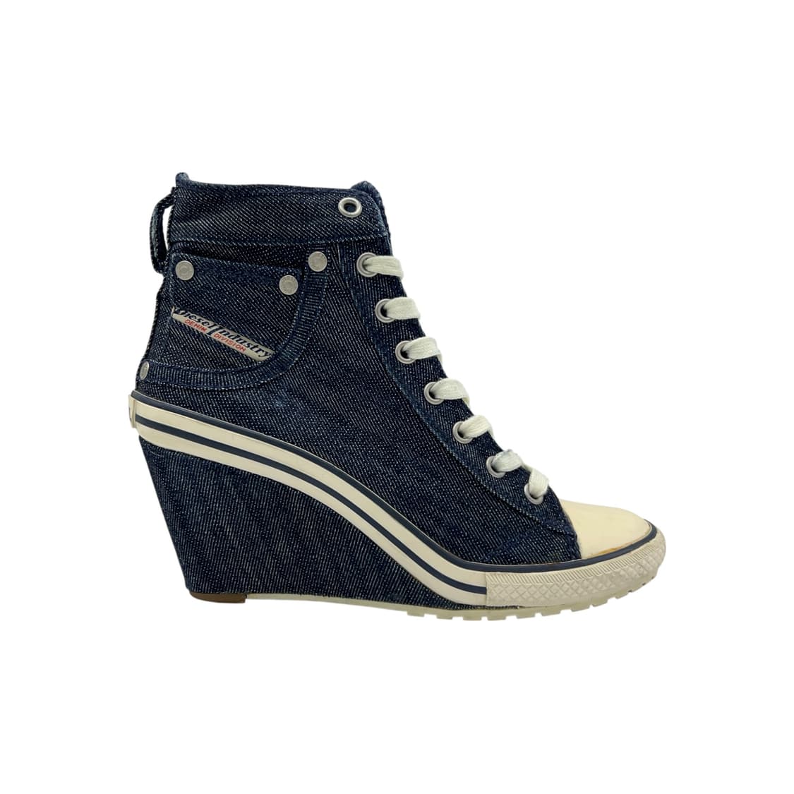240 W Vtg 디젤 웨지힐 데님 스니커즈 상품이미지1