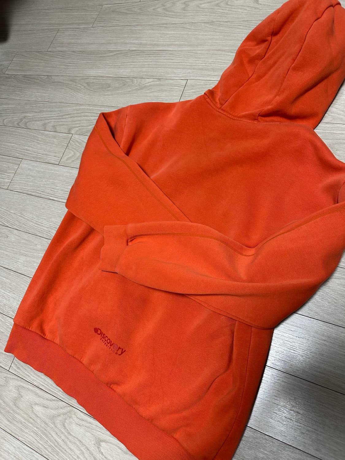 이걸로 우빵잡자. 디스커버리 후드티 주황색 오랜지 씻 상품이미지4