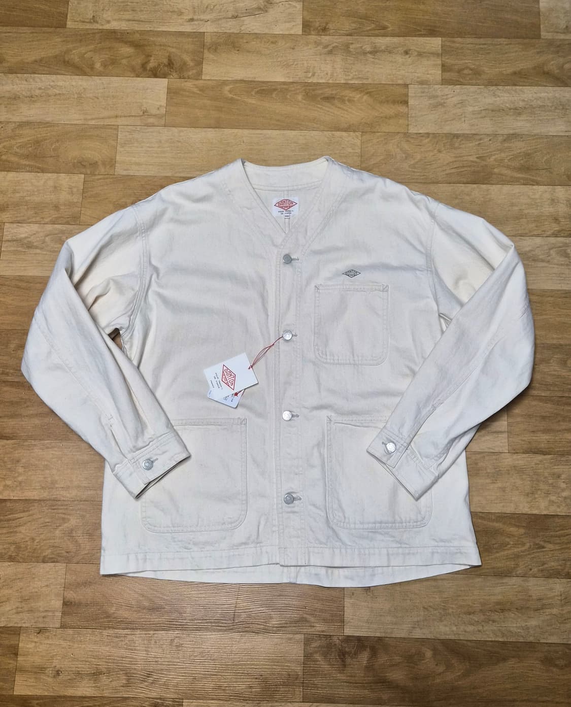 DANTON 노카라 코튼 드릴 자켓 42 새상품 상품이미지3