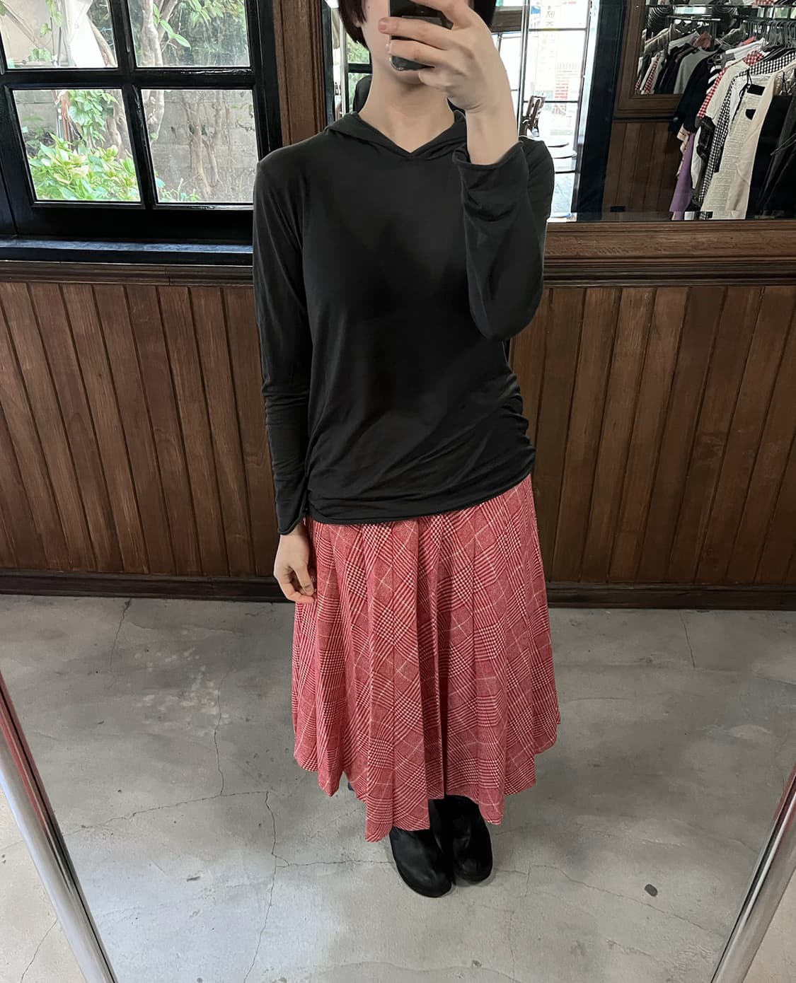 BEAMS BOY vintage check pleated skirt 상품이미지5