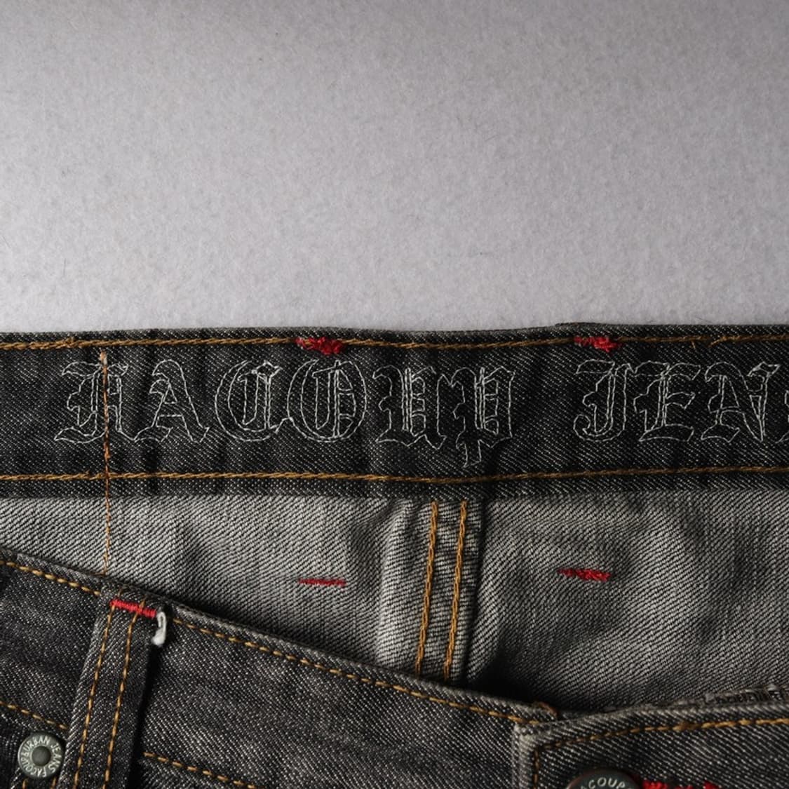 FACOUP 흑청 스티치 데님 팬츠 36 상품이미지5