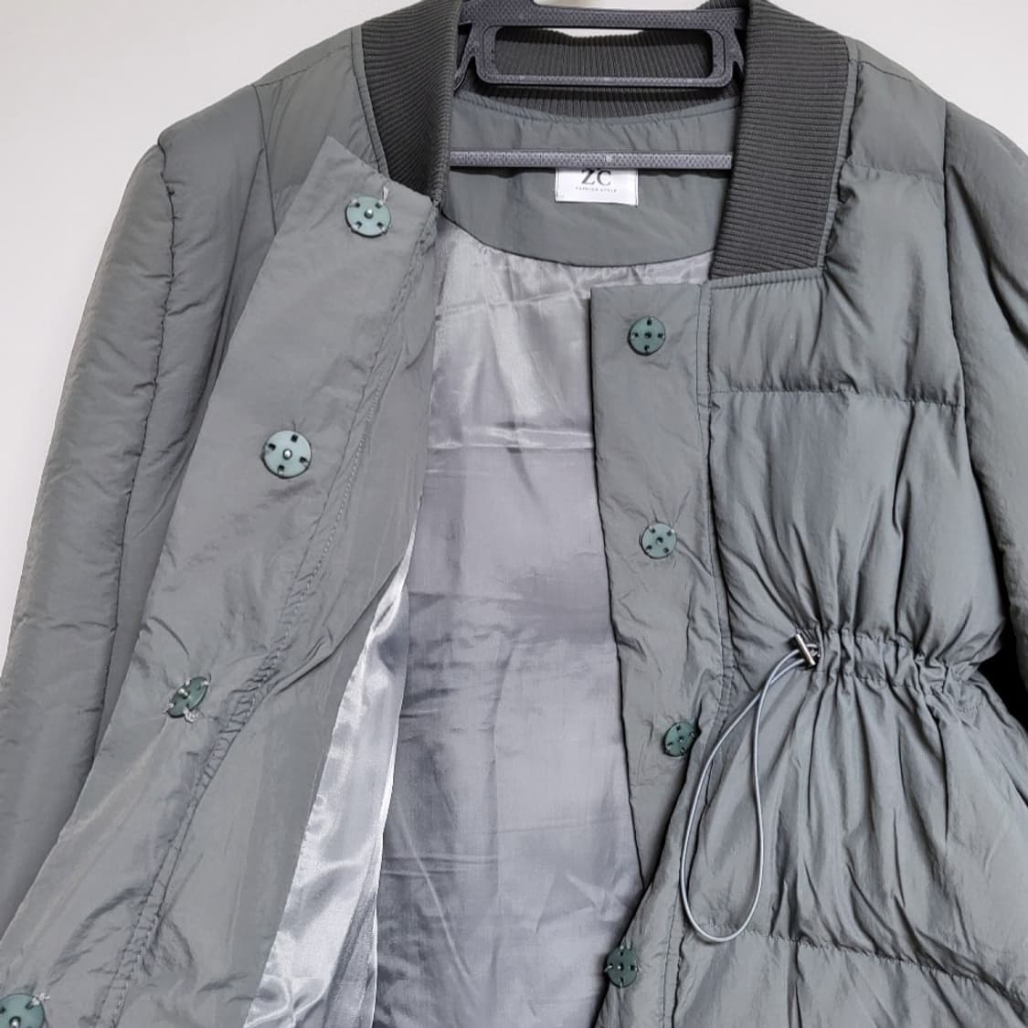 메이빈스 어깨 퍼프 모던 패딩 누빔자켓 코트 상품이미지3