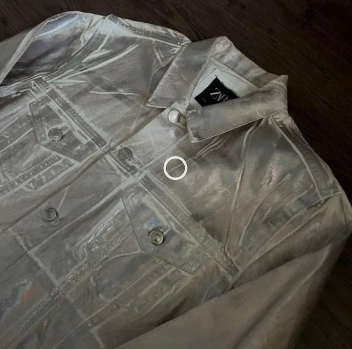 [ZARA] 자라 홀로그램 이펙터 웨스턴자켓 화이트 로즈핑크 상품이미지2