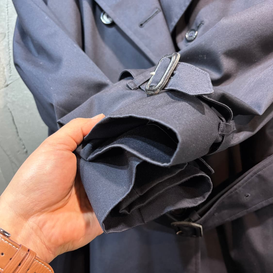 [12] BURBERRY 버버리 네이비 더블 트렌치 코트 상품이미지3