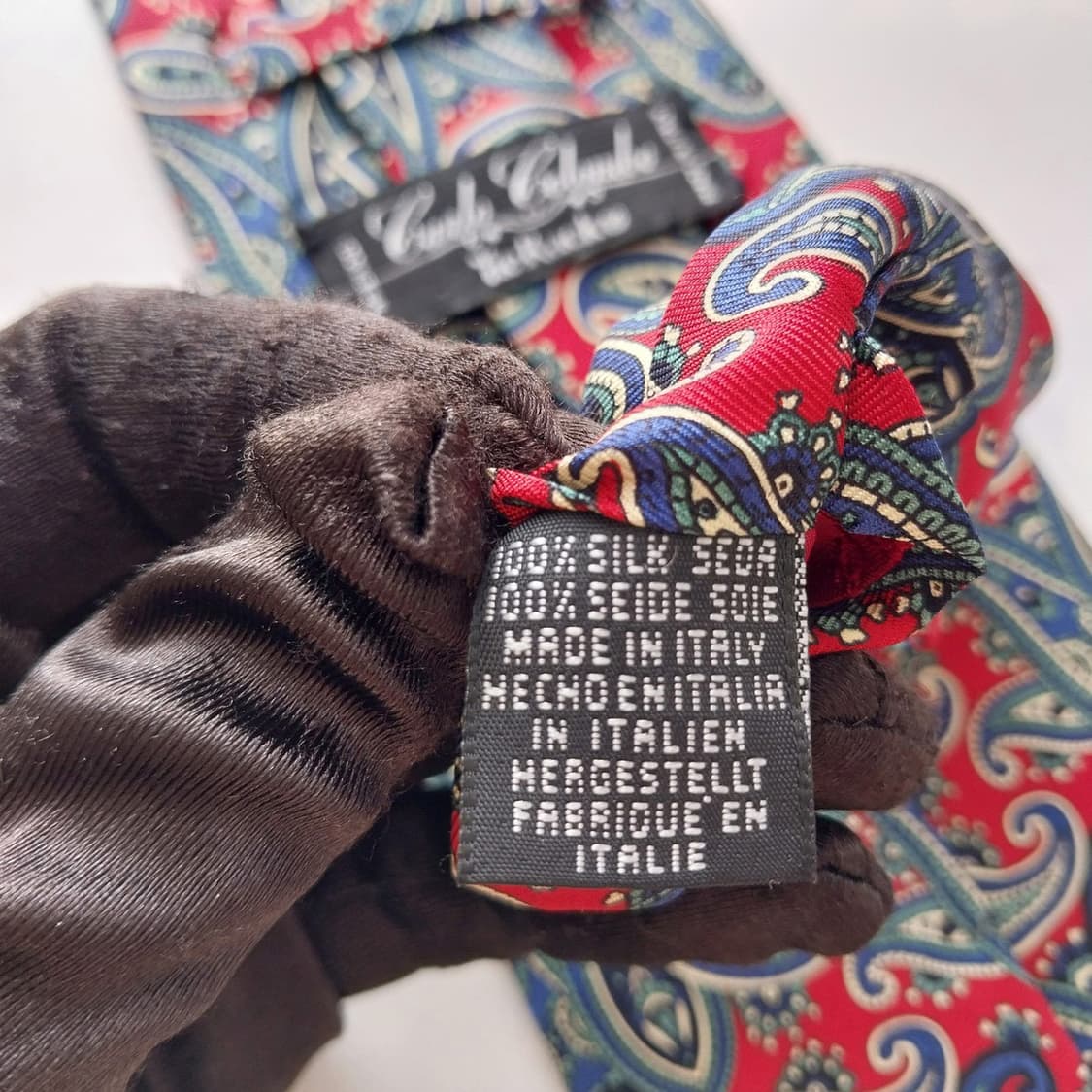 카를로 콜롬보 실크 레드 페이즐리 넥타이 10cm A+등급 K1713
 상품이미지10