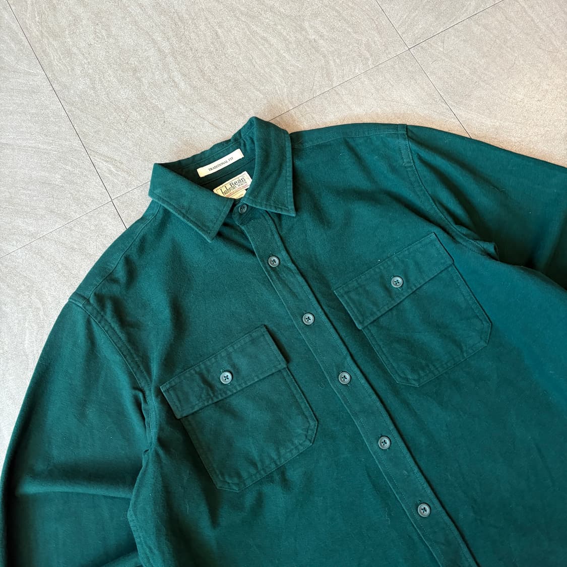 L.L.bean 정품 엘엘빈 그린 코듀로이 긴팔 셔츠 상품이미지2