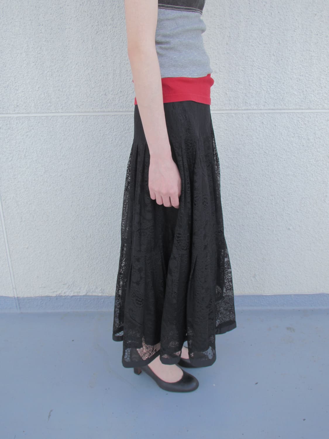 t.b by Sensounico lace pleats skirt 상품이미지5