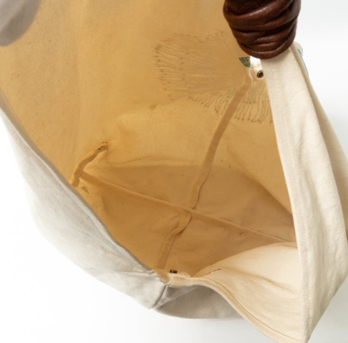 Kapital 캐피탈 소가죽 핸들 캔버스 숄더백  상품이미지4