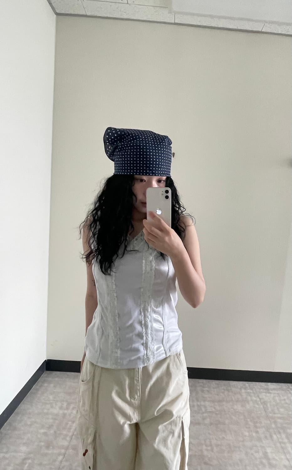 lace trim sleeveless 상품이미지2