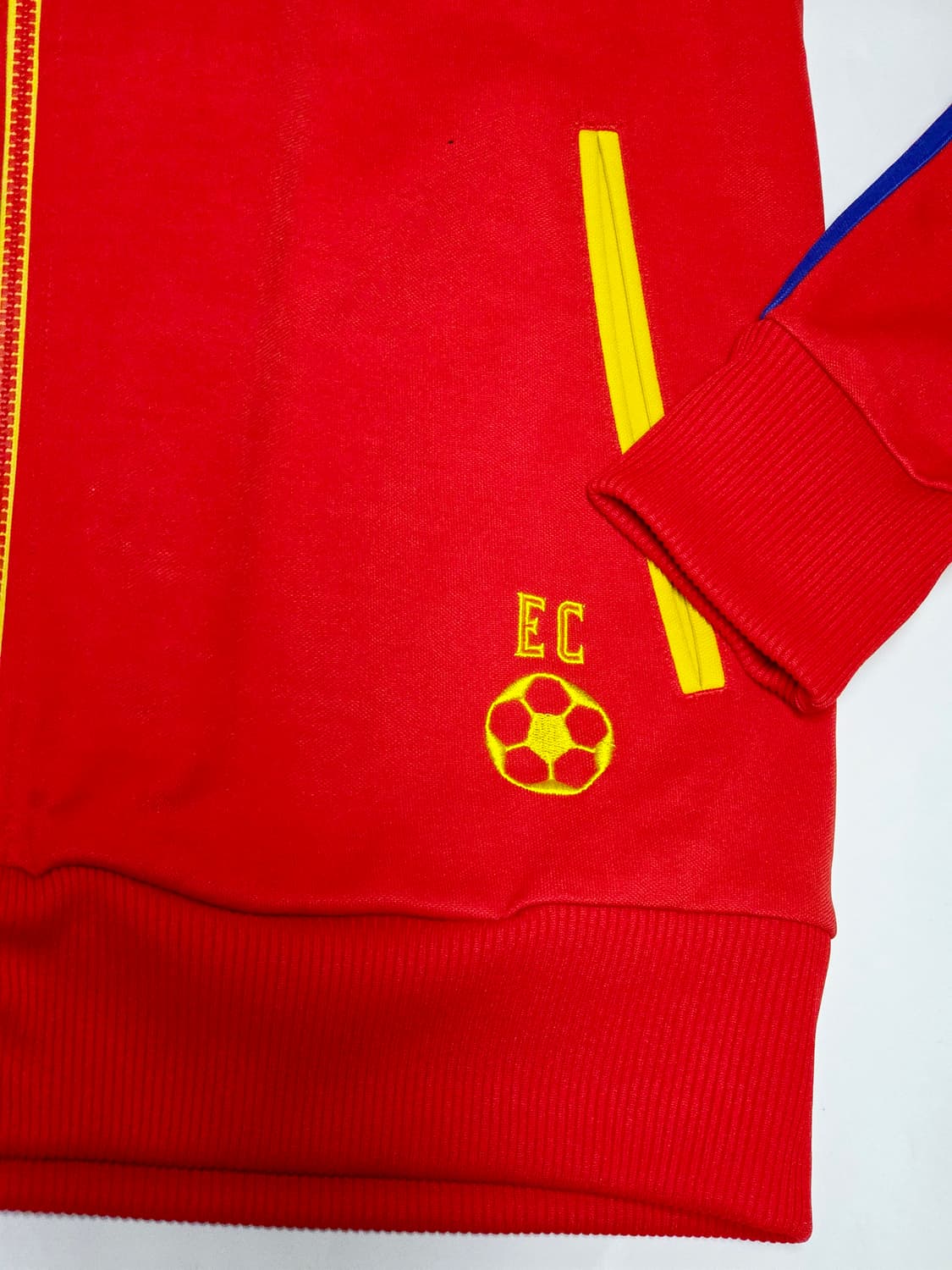 [아디다스] 희귀 에콰도르 국대 레드 옐로우 배색 트랙탑 져지 M 상품이미지4