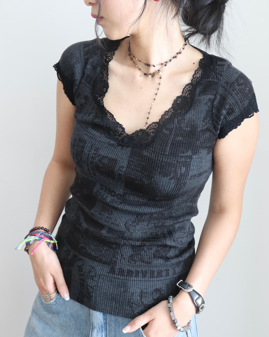 [Hysteric Glamour] N.Y Dolls Lace Top 상품이미지1
