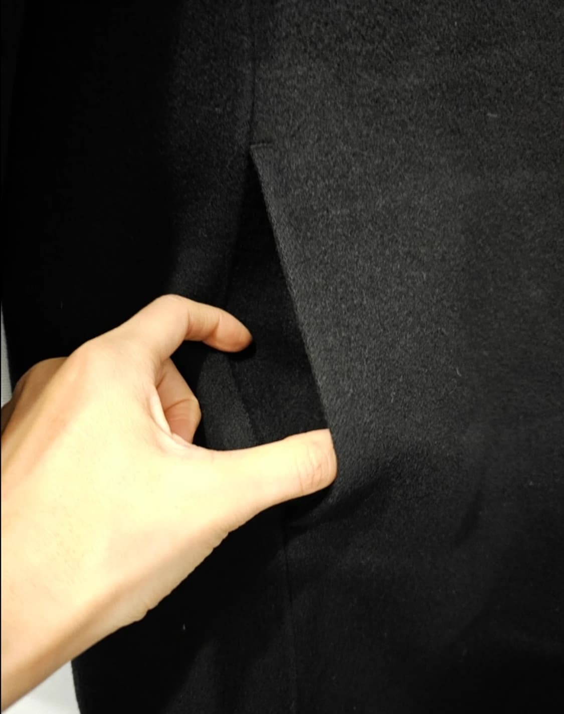 한섬 시스템 SYSTEM 캐시미어 블랙 오버핏 롱코트 ~66 상품이미지5