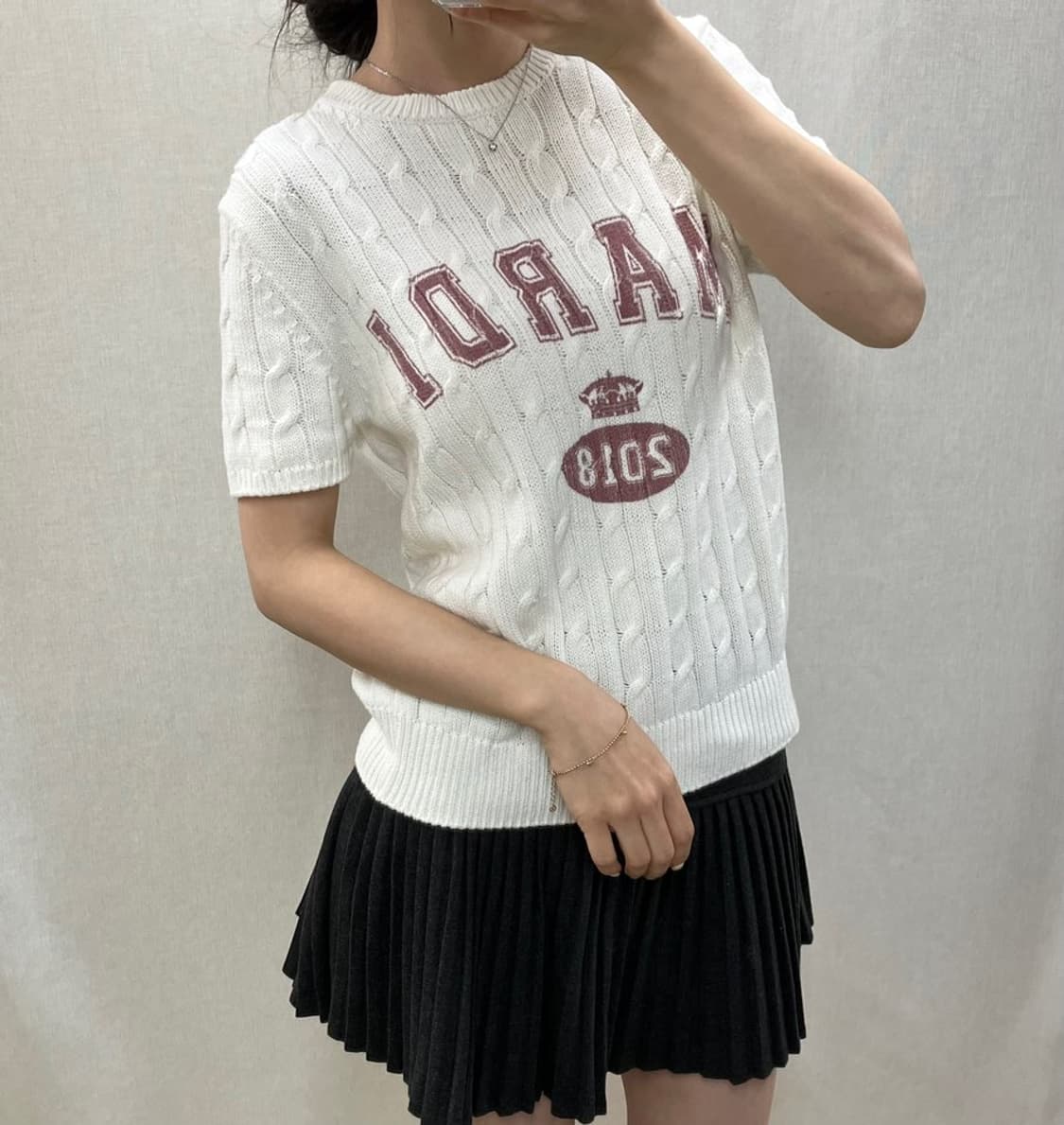 마르디 메크르디 꽈배기 반팔 니트/#3557 상품이미지3