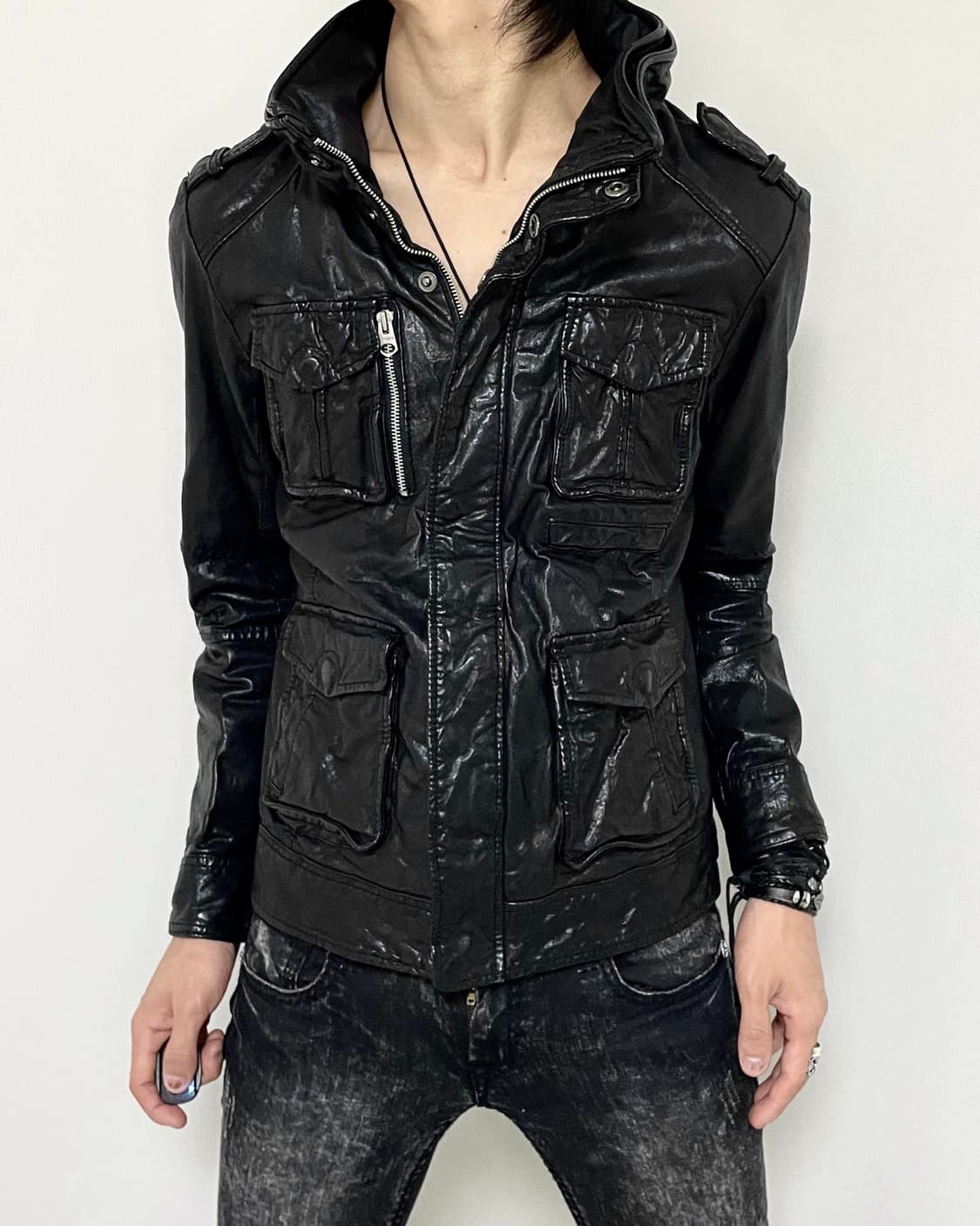Andew lam skin leather jacket 상품이미지1