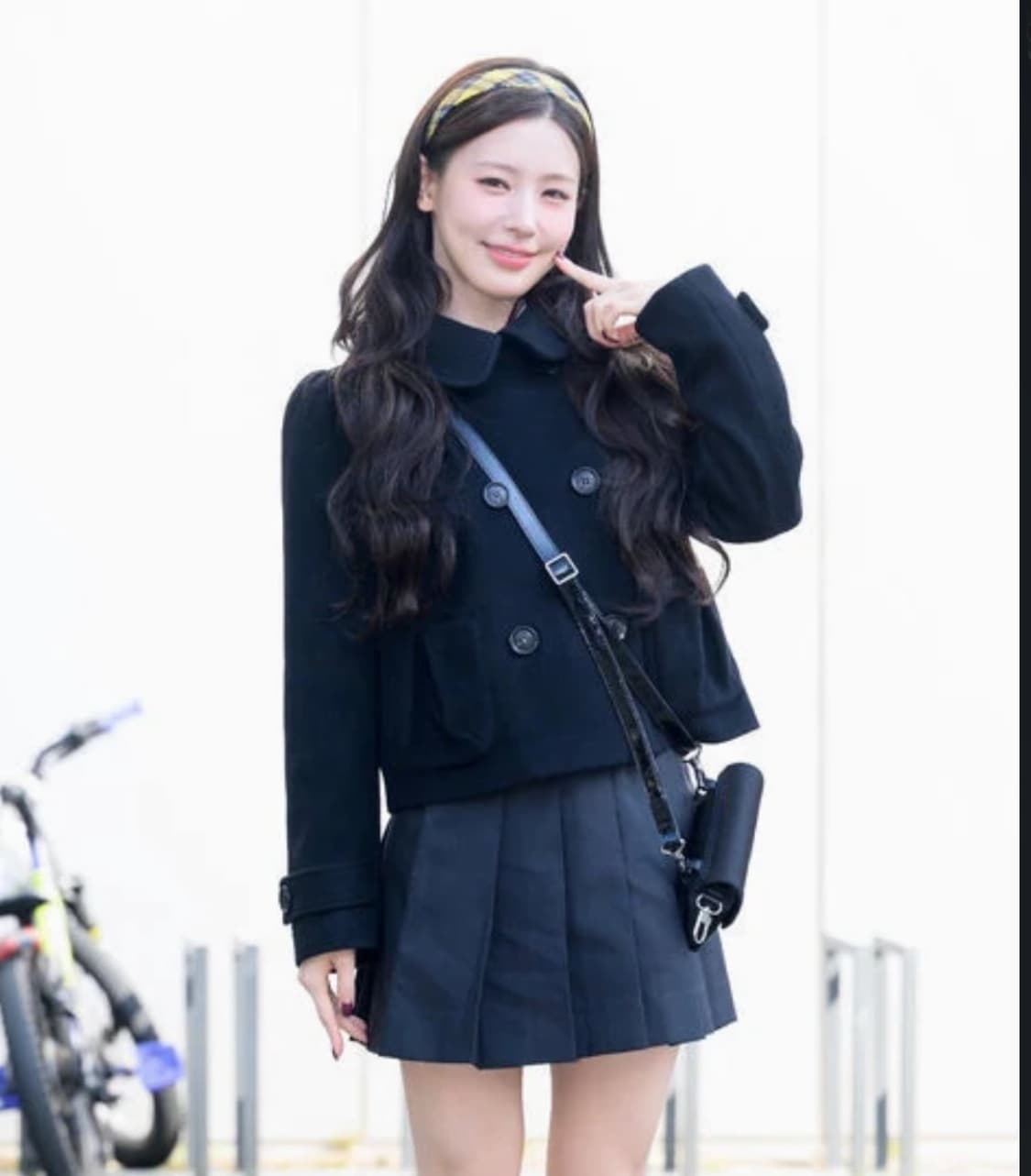 M)레이즈미야 캐시미어 로제 더블 숏 코트 블랙  상품이미지2