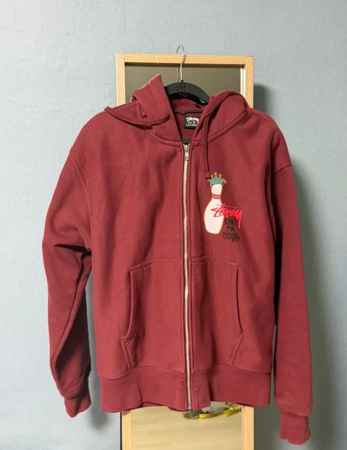 스투시 킹핀 후드집업 옥스블러드 (버건디) 상품이미지1