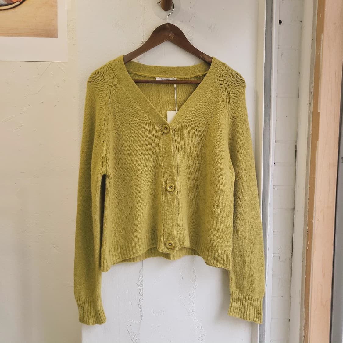 사만사모스2 울100 라임 가디건 상품이미지1