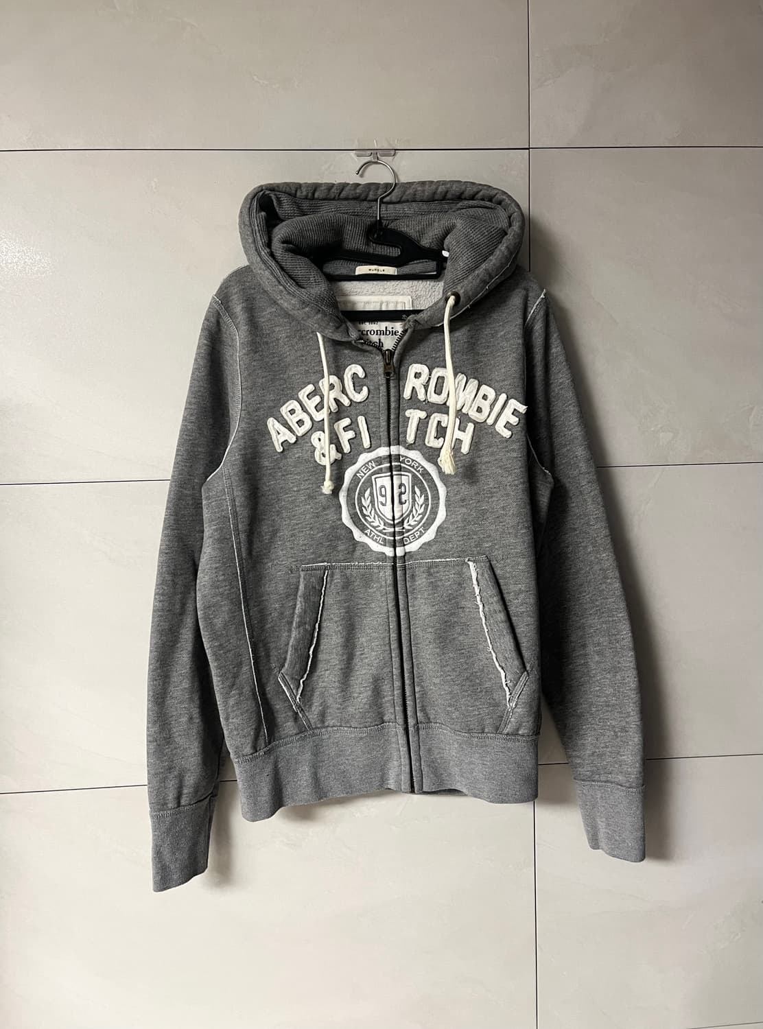 아베크롬비 스펠로고 대장 후드집업 그레이 [M] 상품이미지1