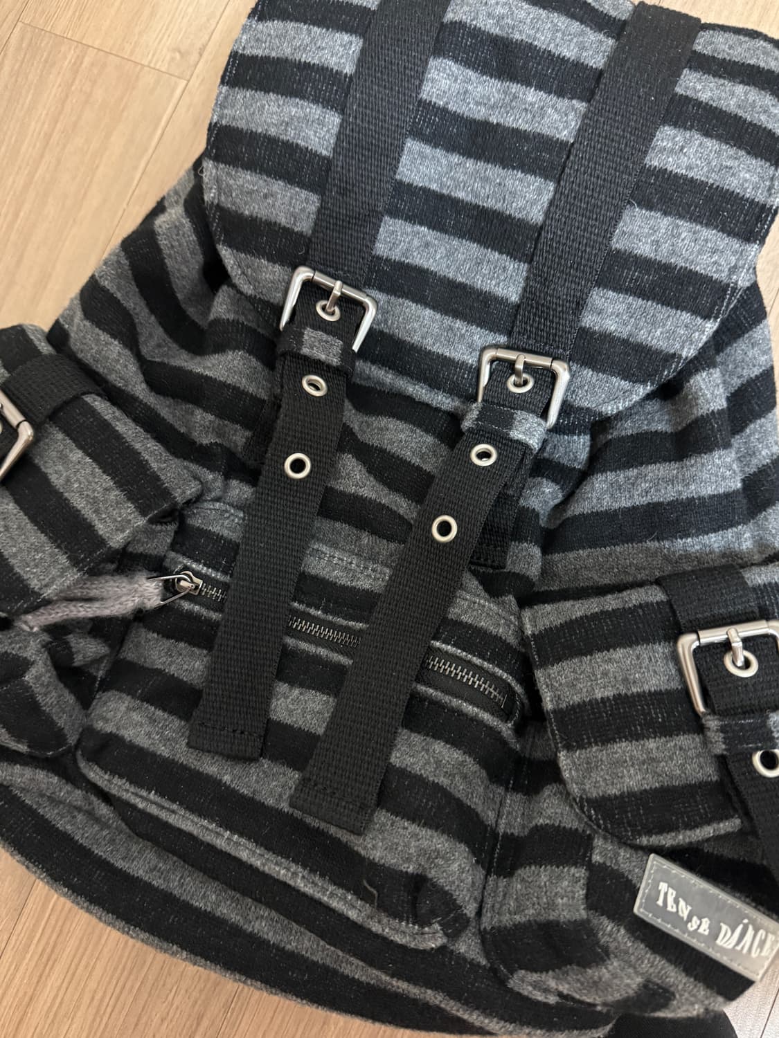 파히섬 텐스댄스 울 스트라이프 백팩 가방 상품이미지4