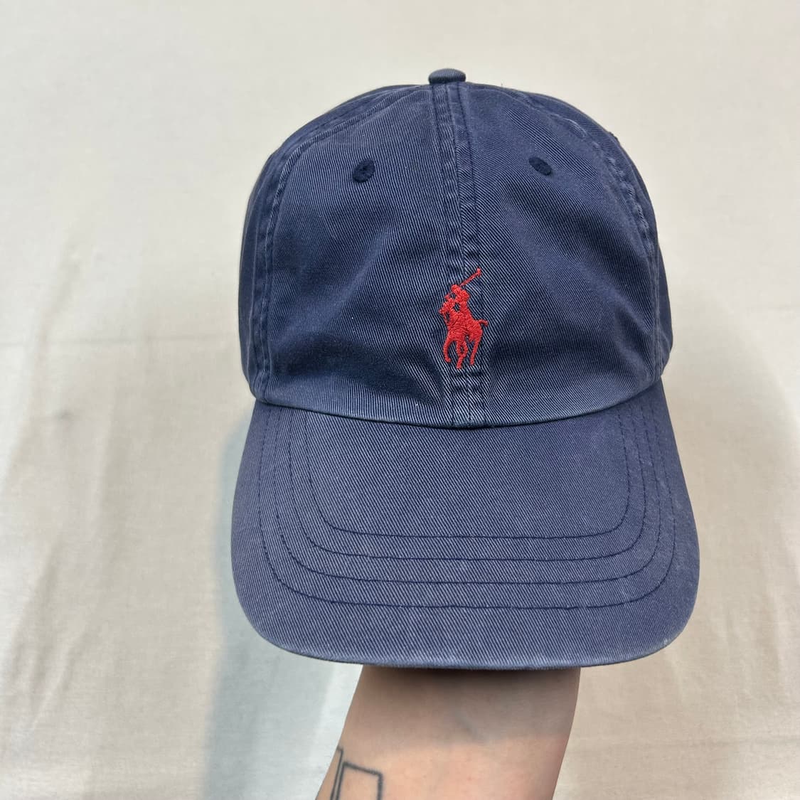 폴로 랄프로렌 워시드 네이비 치노 볼캡 모자 상품이미지2