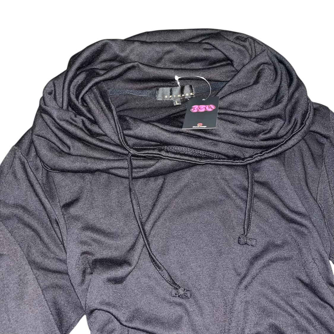 패턴 넥 드레이프 셔링 긴팔티 y2k갸루 상품이미지2