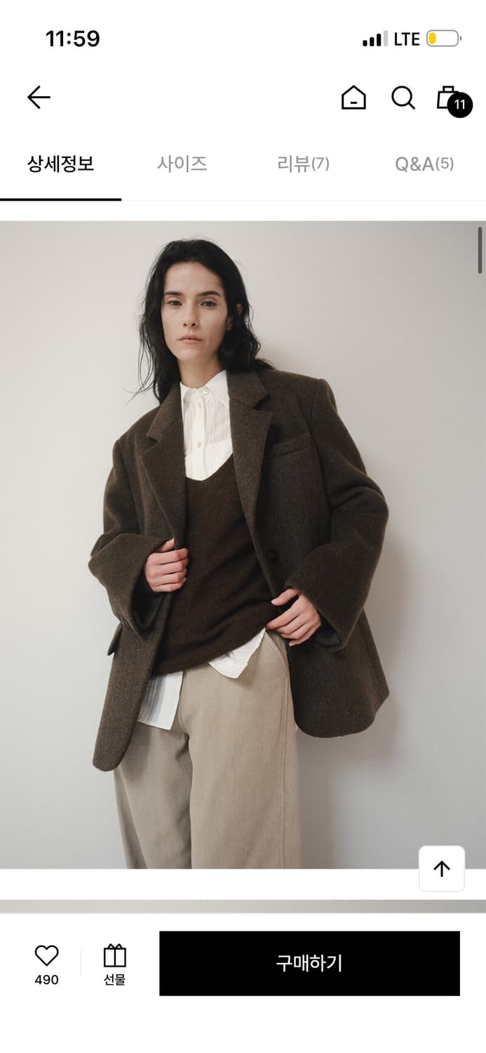 MOHAN TVW CASHMERE WOOL SINGLE BLAZER 상품이미지1