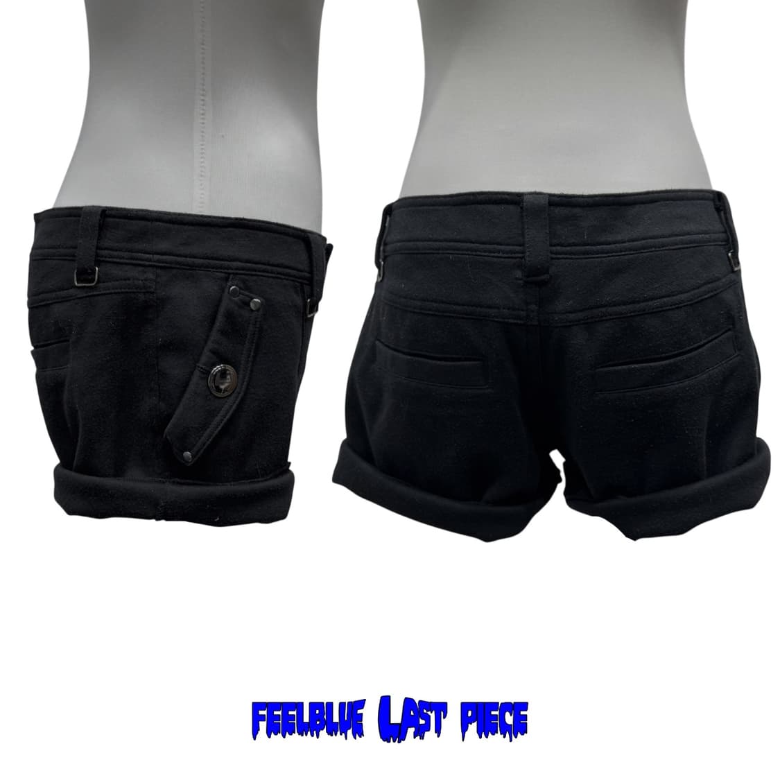 Black Buttoned Pocket Shorts  상품이미지5