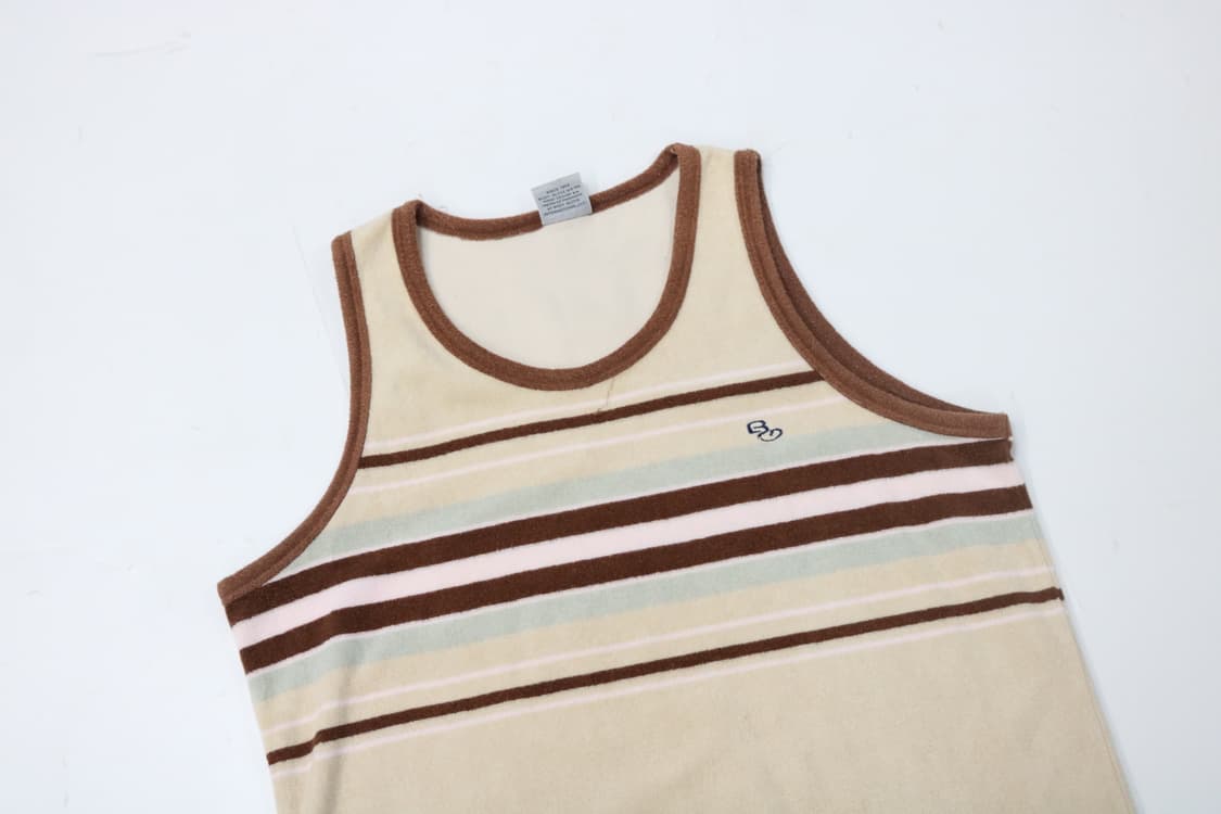 BODY GLOVE 바디글러브 빈티지 테리 보더 스트라이프 슬리브리스 상품이미지3