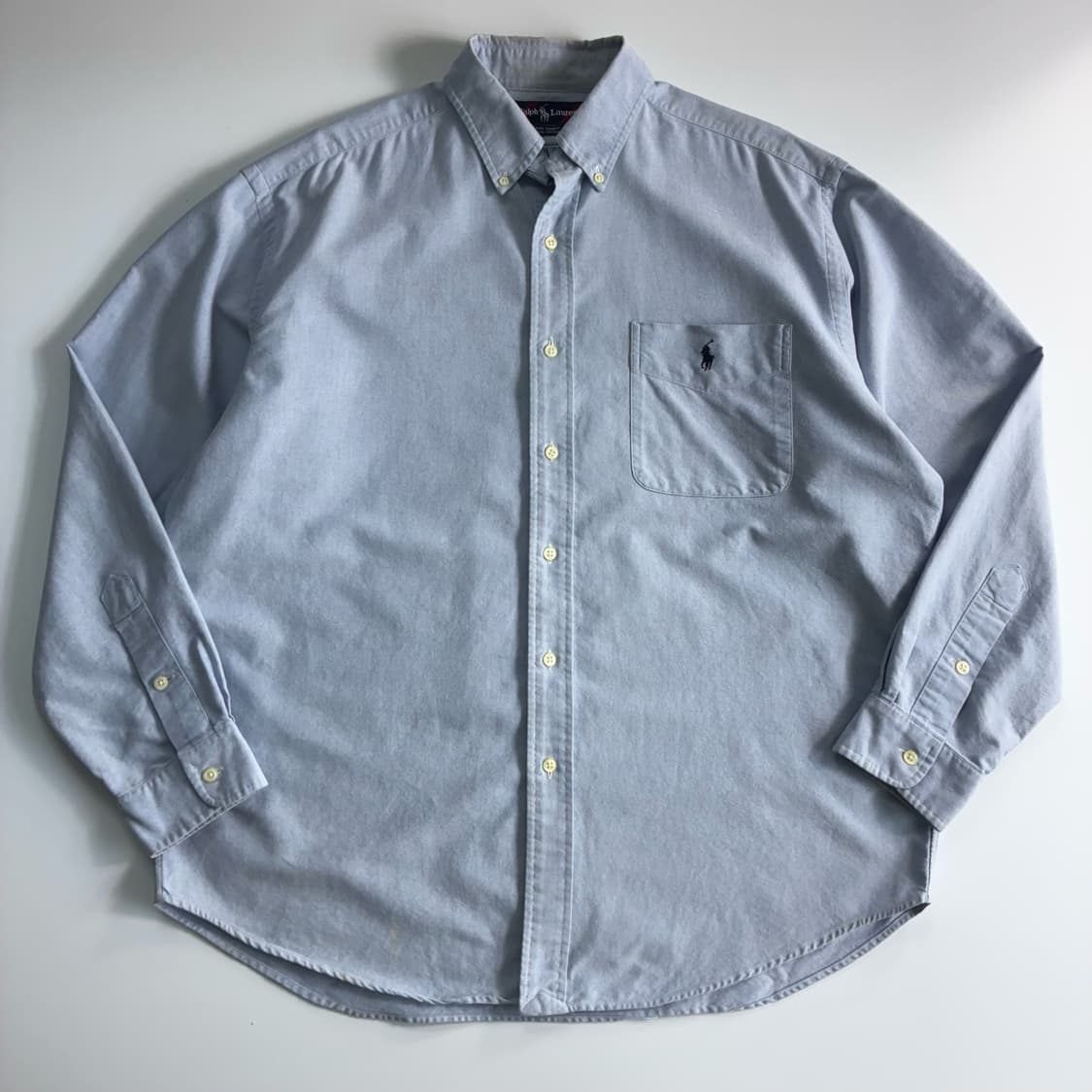 Polo  폴로 랄프로렌 자수 코튼 소라 솔리드 빅셔츠  상품이미지1