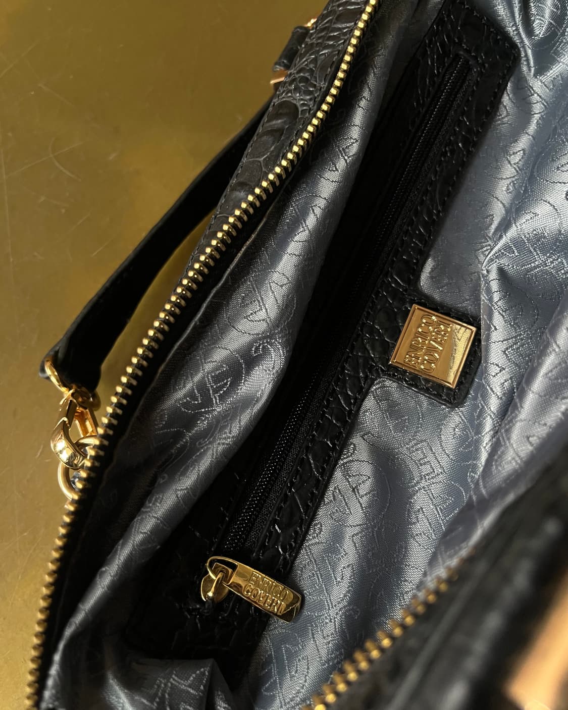 90s ENRICO COVERI 3-Way Alligator Bag 상품이미지10