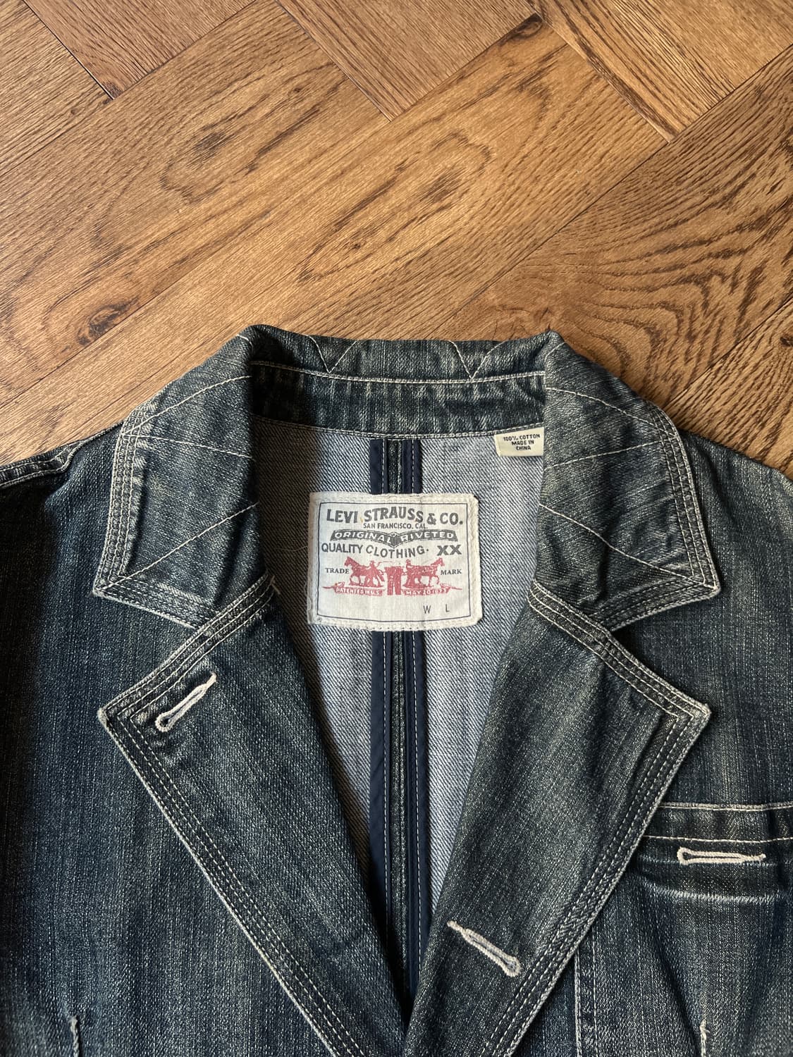 [L]00's 리바이스 빈티지 데님 커버올 워크자켓 상품이미지2