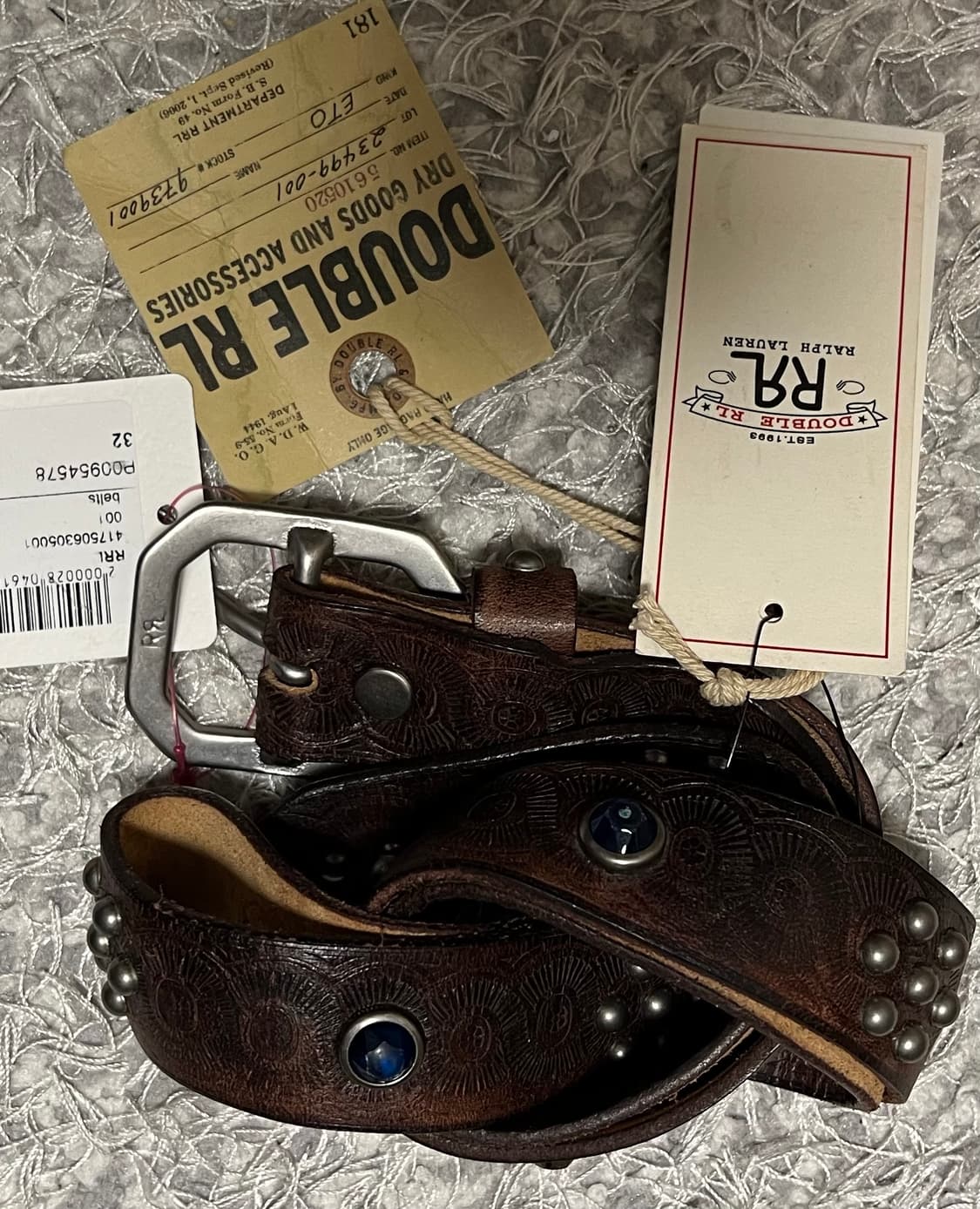 RRL 더블알엘 라스코 스터드 레더 벨트 32 상품이미지2