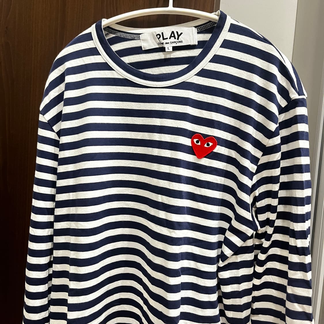 꼼데가르송 스트라이프 긴팔티 남성 L 상품이미지1