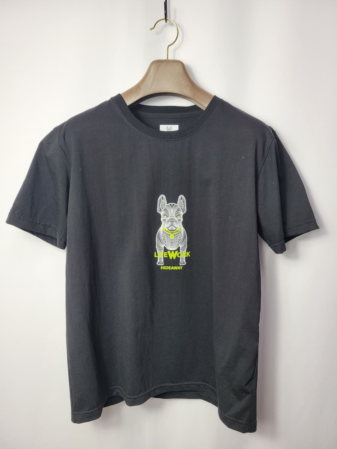 라이프워크 불독 로고 블랙 반팔 티셔츠 상품이미지1