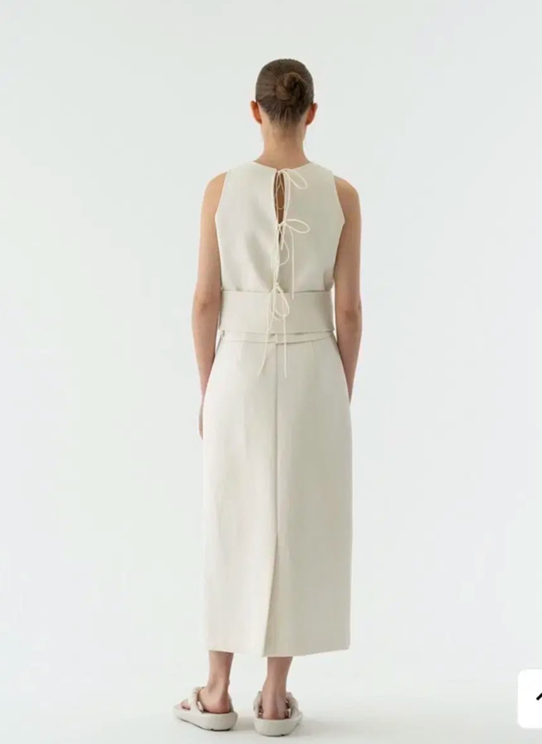 le917 COTTON TIE SLEEVELESS, ivory 상품이미지1