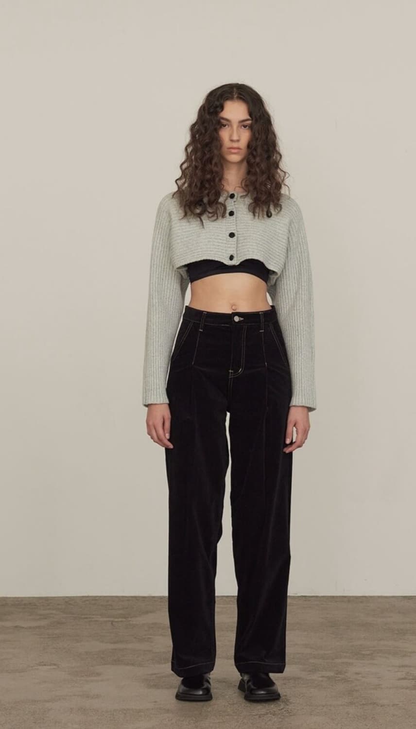 (S)다이애그널 벨벳 팬츠 상품이미지2