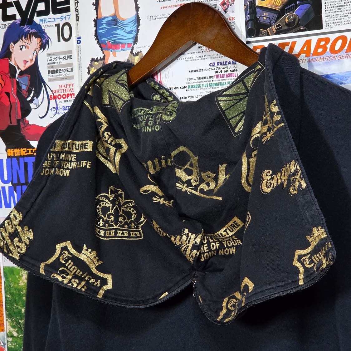 에스크 Y2K 헨리넥 케이프 후드티 상품이미지6