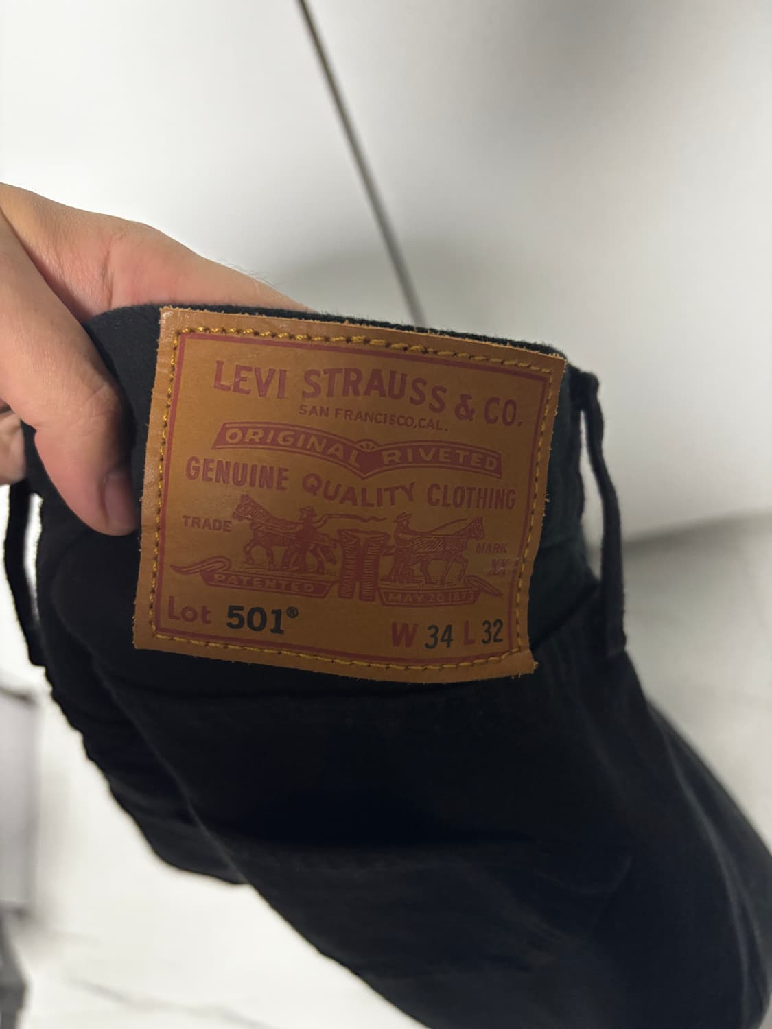 리바이스 501 흑청 데님 청바지 상품이미지5
