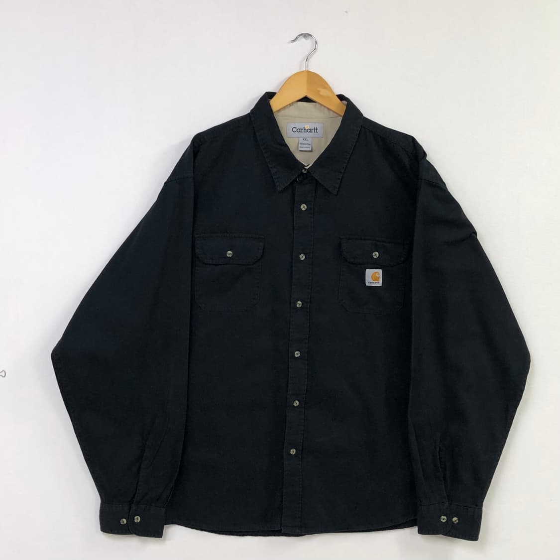Xxl 칼하트 블랙 워크 빅셔츠 상품이미지2