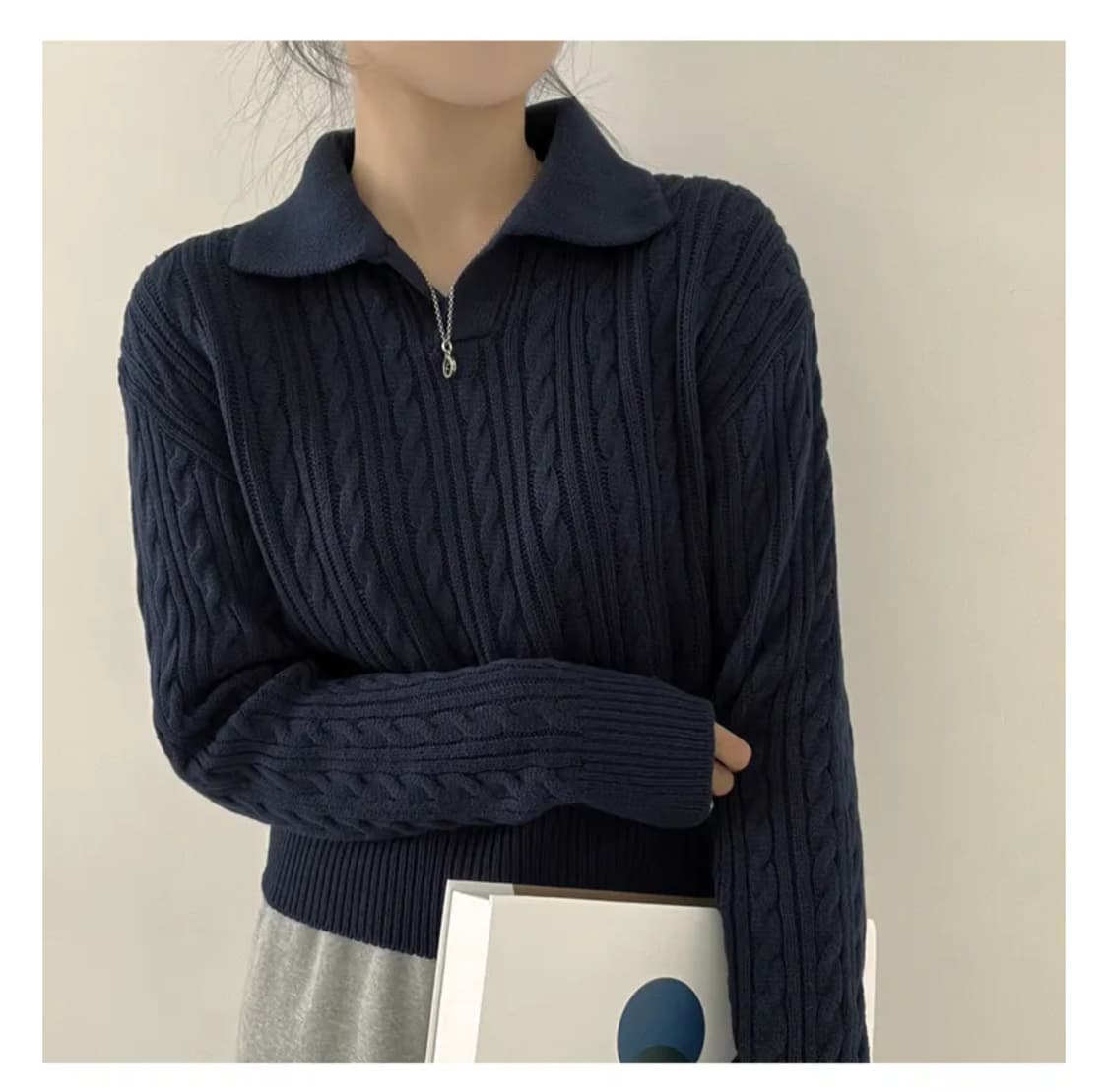 미사용 | 리뷰 999+ 품절템 꽈배기 니트 상품이미지1