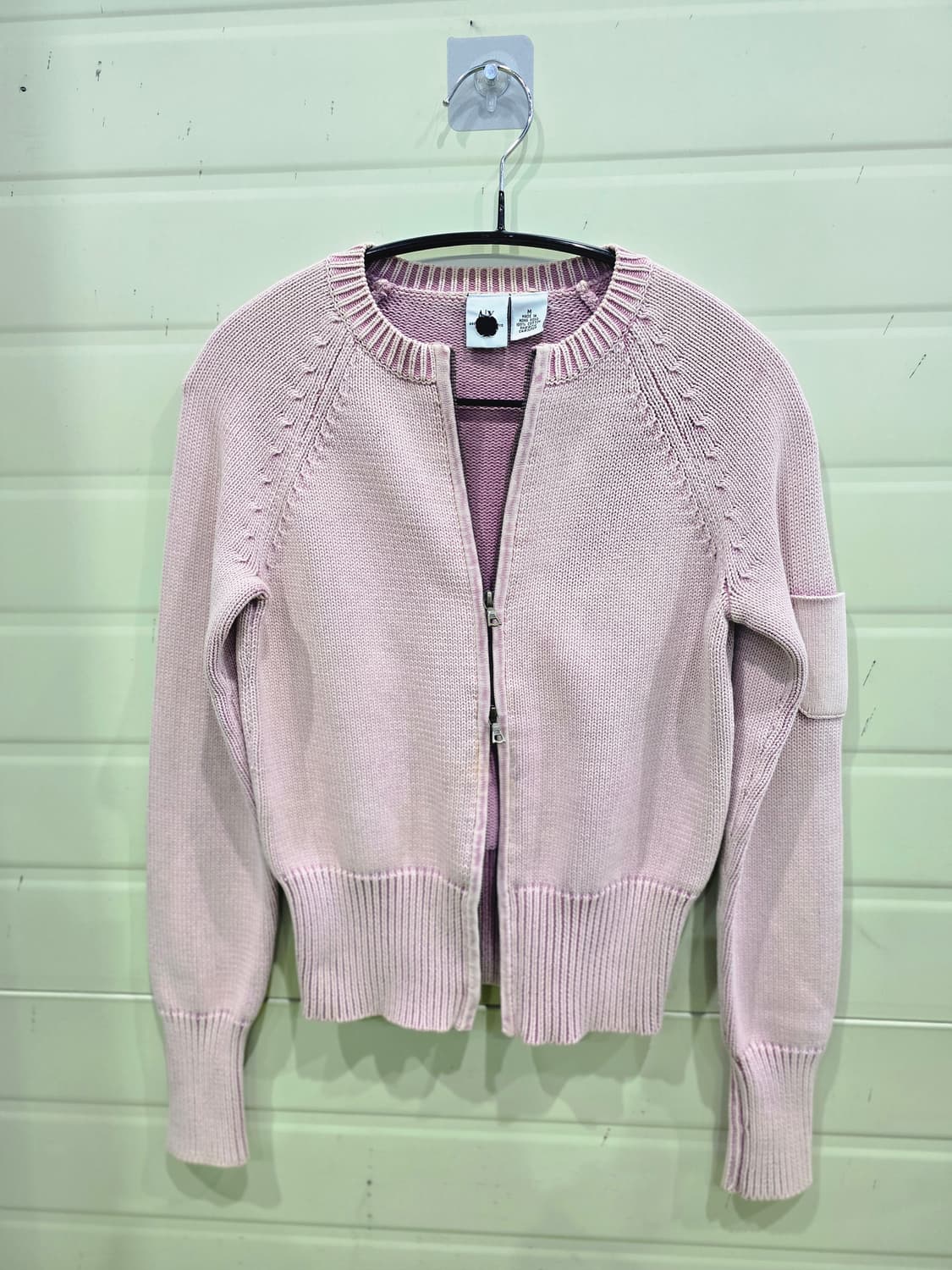 아르마니 익스체인지 핑크 니트 집업 가디건 상품이미지1