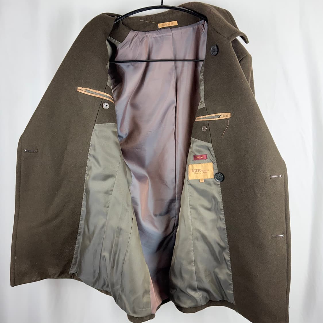 (100) 바쏘옴므 피코트 카키브라운 상품이미지7