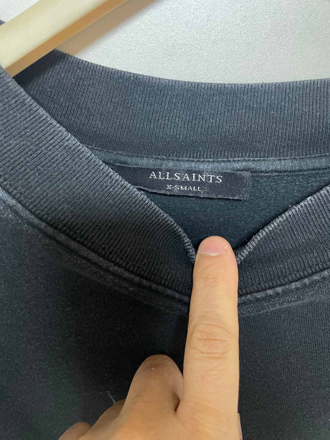 ALLSAINTS 스웨트셔츠 크롭 XS 블랙 상품이미지2