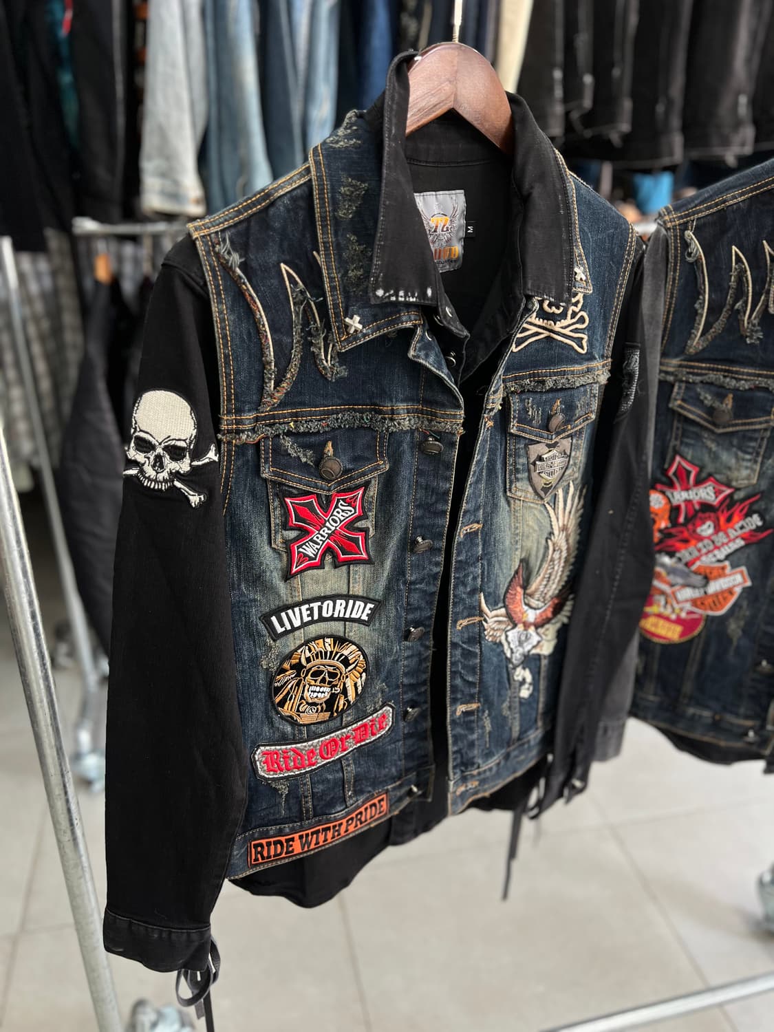 빈티지 워싱 커스텀 조끼  상품이미지10