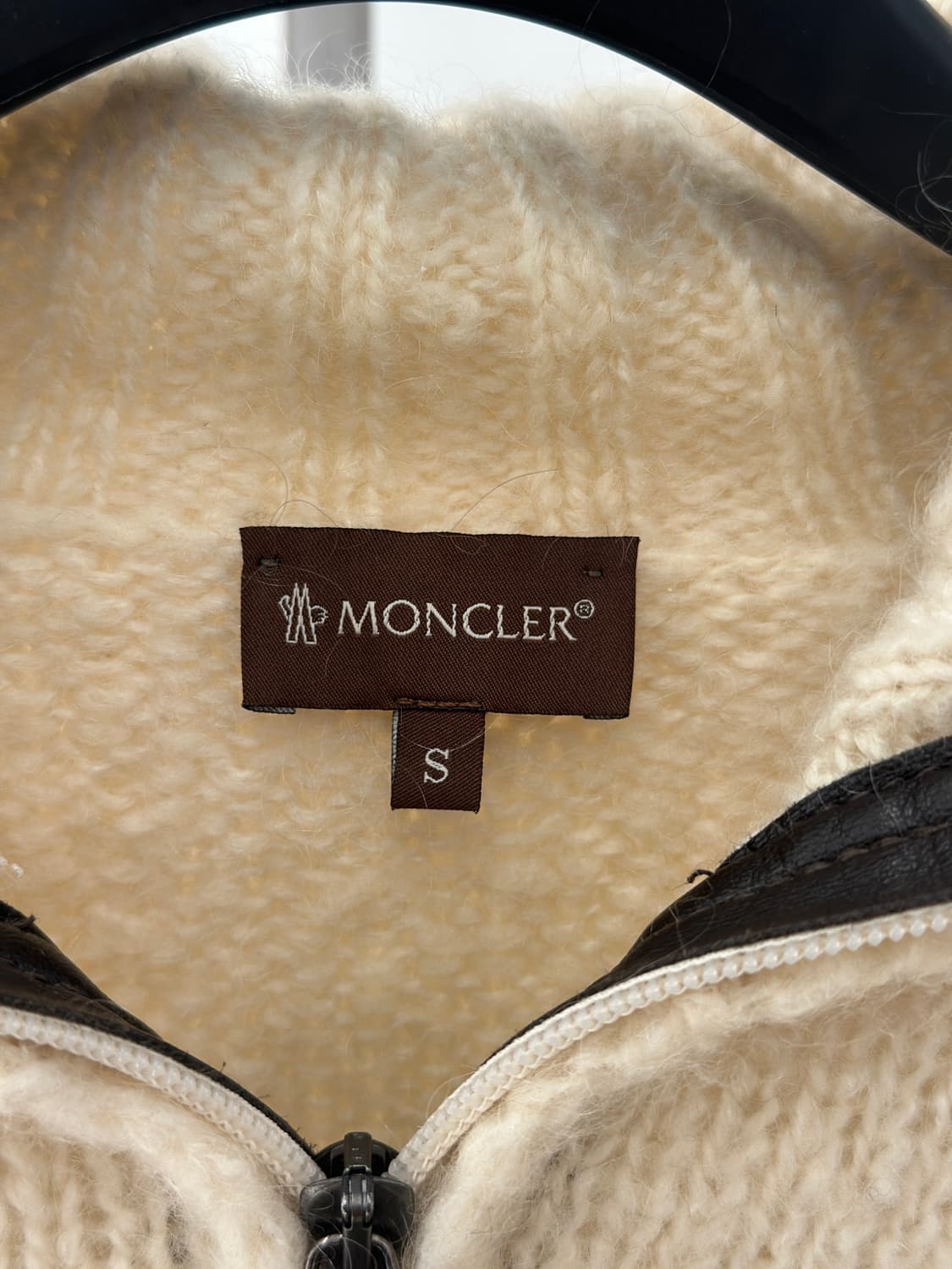 몽클레어 빈티지 아이보리 모헤어 니트 하프집업  상품이미지8