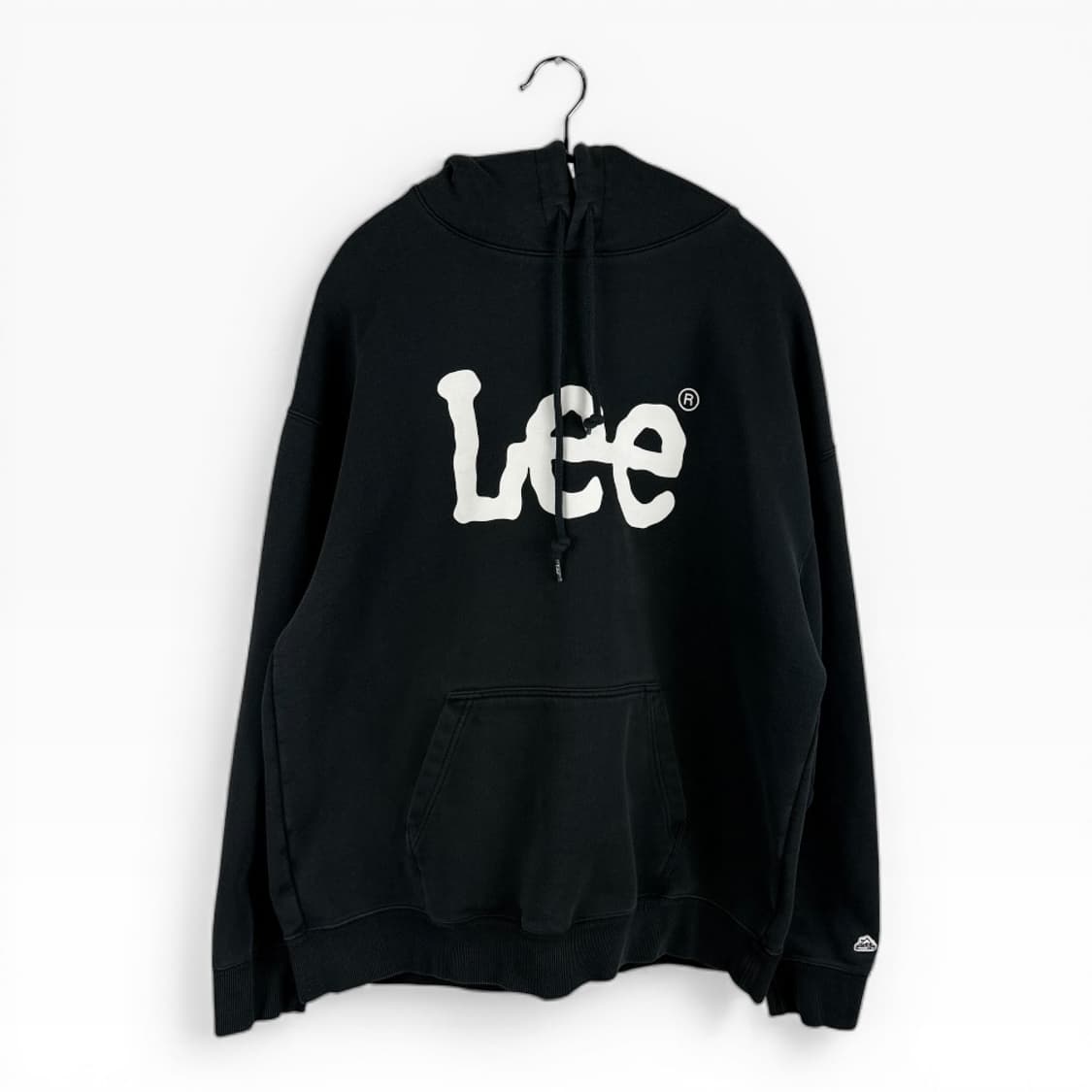 (무료배송)L) LEE 빅 로고 후드 티 블랙 상품이미지1