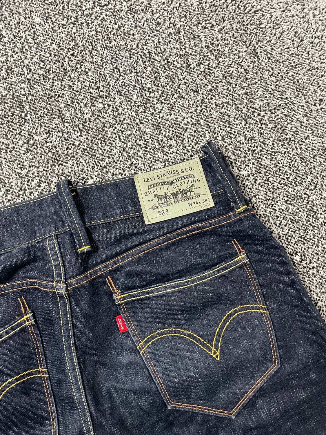 빈티지9. 리바이스 523 진청 생지 데님 팬츠 일자핏 청바지 상품이미지3