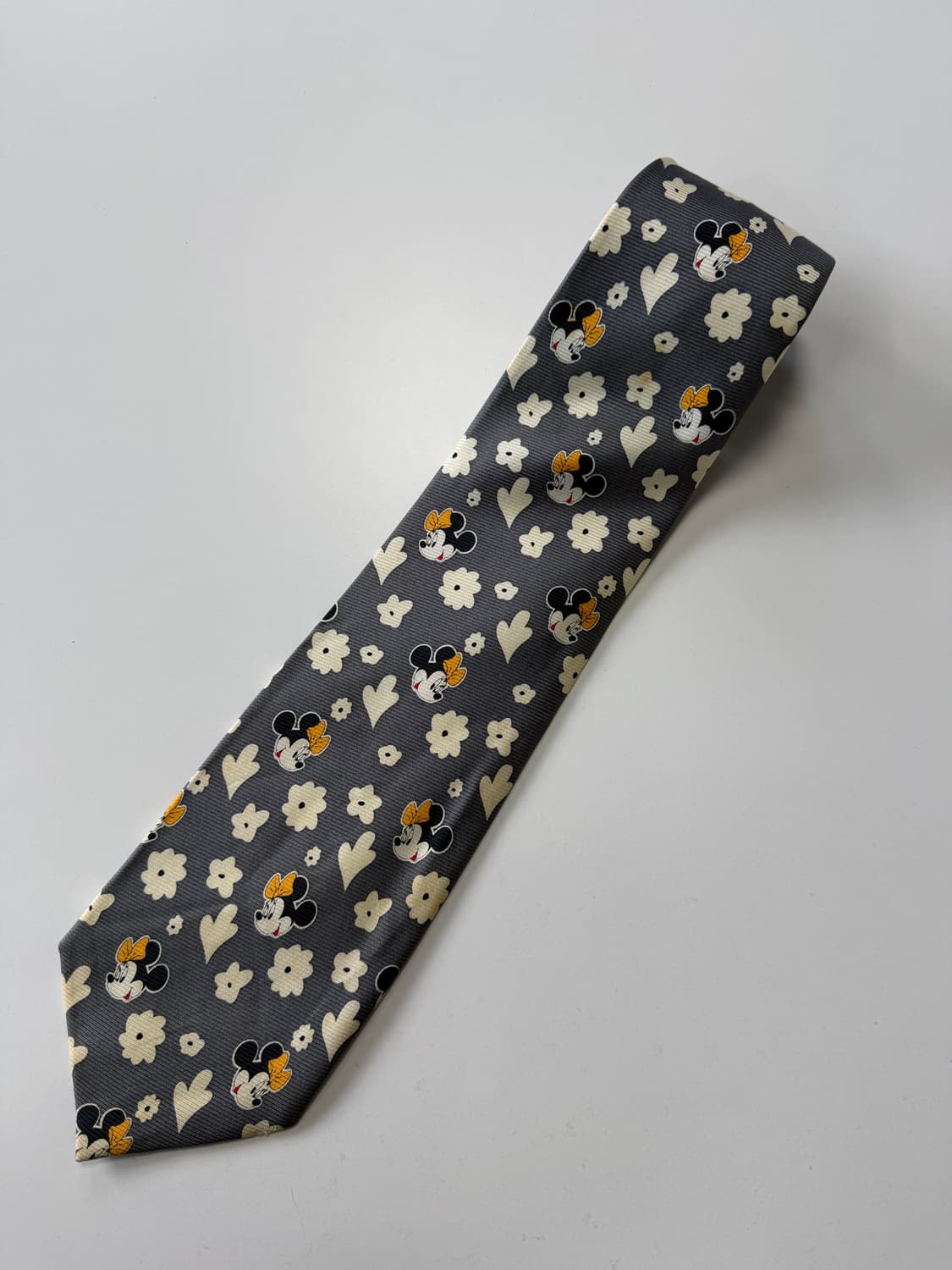 미키마우스 패턴 실크 넥타이 9.3cm 상품이미지1