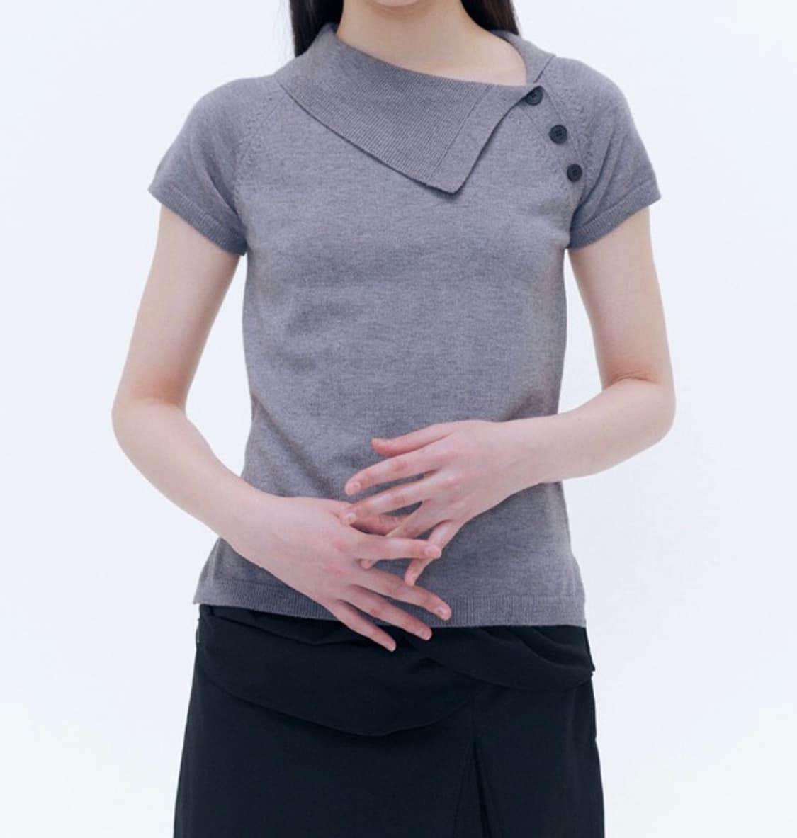 Miseki seoul button flip knit top 상품이미지1