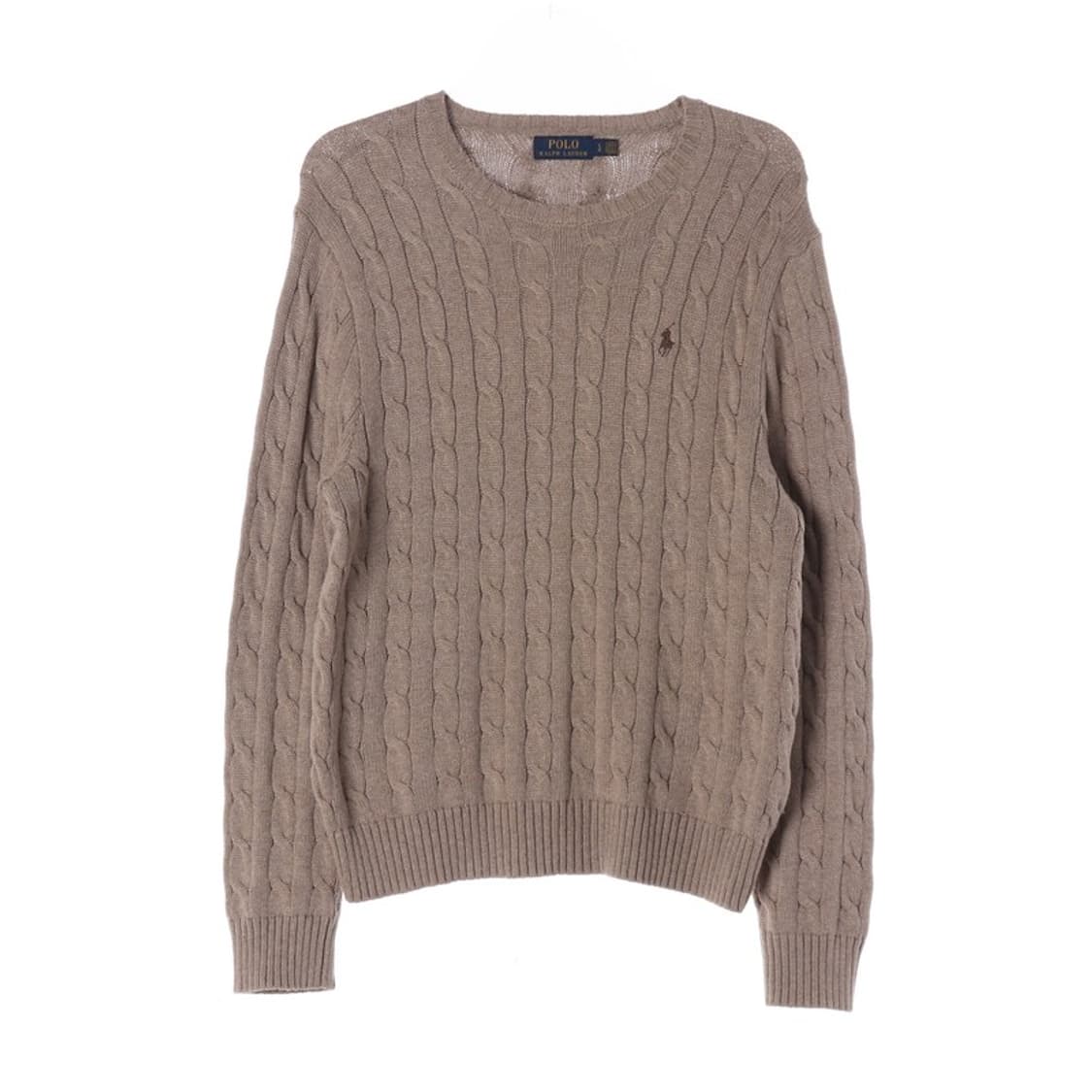 폴로 랄프로렌 라운드넥 꽈배기 니트 L 상품이미지1